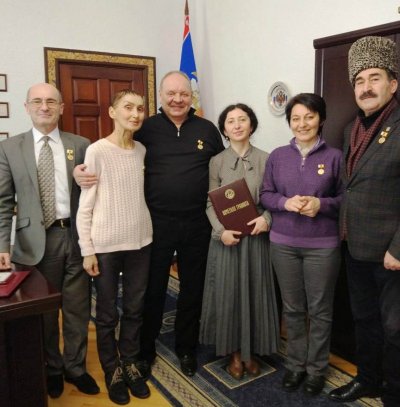 Вручение государственных наград Республики Южная Осетия руководству и преподавателям СКГИИ